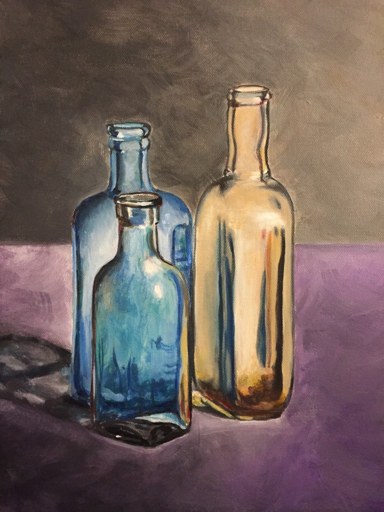 Still-Life: Bottles - SOLD - Leah prusiner art