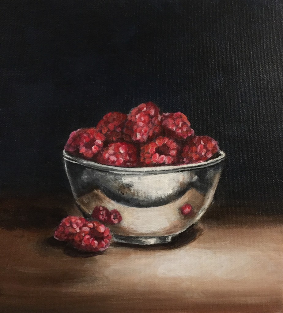 Still-Life: Raspberries - SOLD - Leah Prusiner art